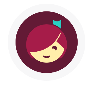 Logo of the Libby App, depicts a graphic design face